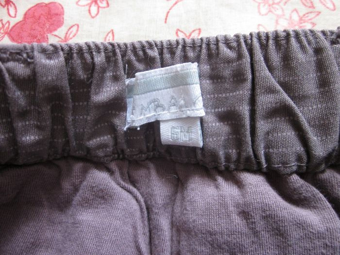 Pantalong toile brun 6 mois - photo numéro 3