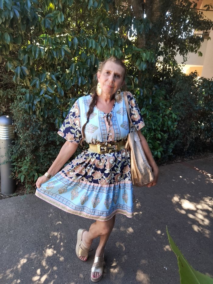 Robe 👗 satiné Bohème Vintage - photo numéro 2