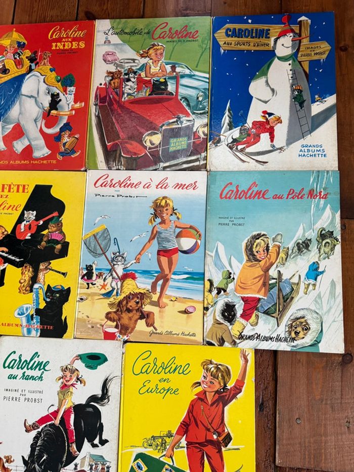 Lot de 14 livres Caroline anciens TBE - Grands albums Hachette Pierre Probst couleurs - photo numéro 3