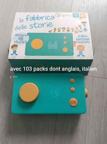Lunii boite à histoire avec sa boite, notice (sans cable de charge micro usb standard)