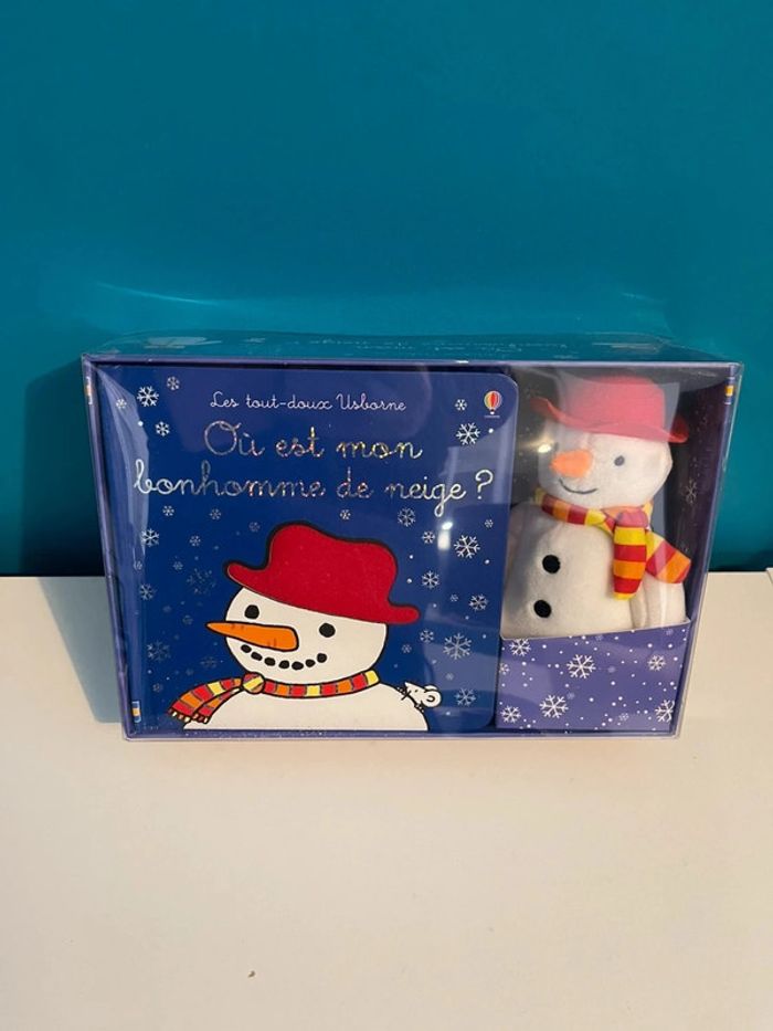 Coffret livre à toucher + peluche où est mon bonhomme de neige