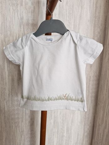 🎯 T-shirt manches courtes bébé – Petit Bateau – Taille 6 mois - Coton