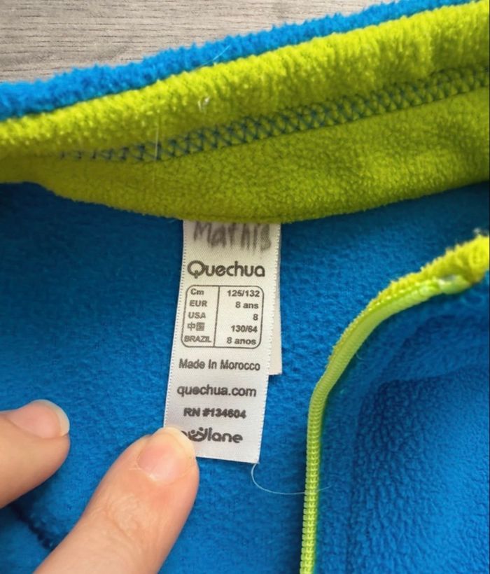 Pull polaire bleu Quechua 8 ans ski foot - photo numéro 4