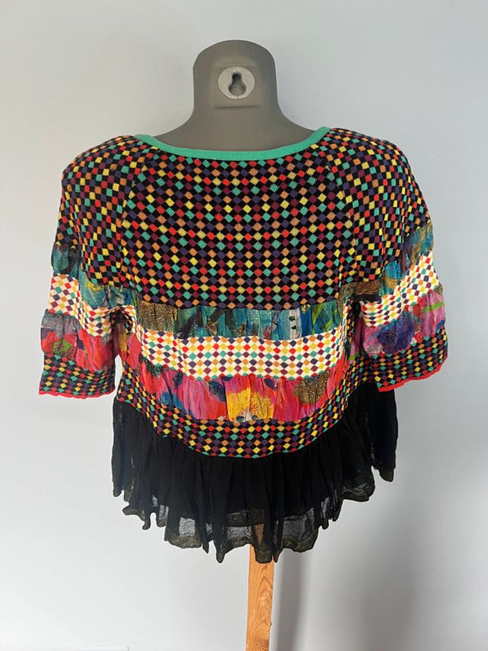 Ensemble multicolore Louise Della (gilet T3 + débardeur T2) - photo numéro 8