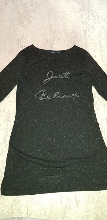 Tunique noire manches 3/4