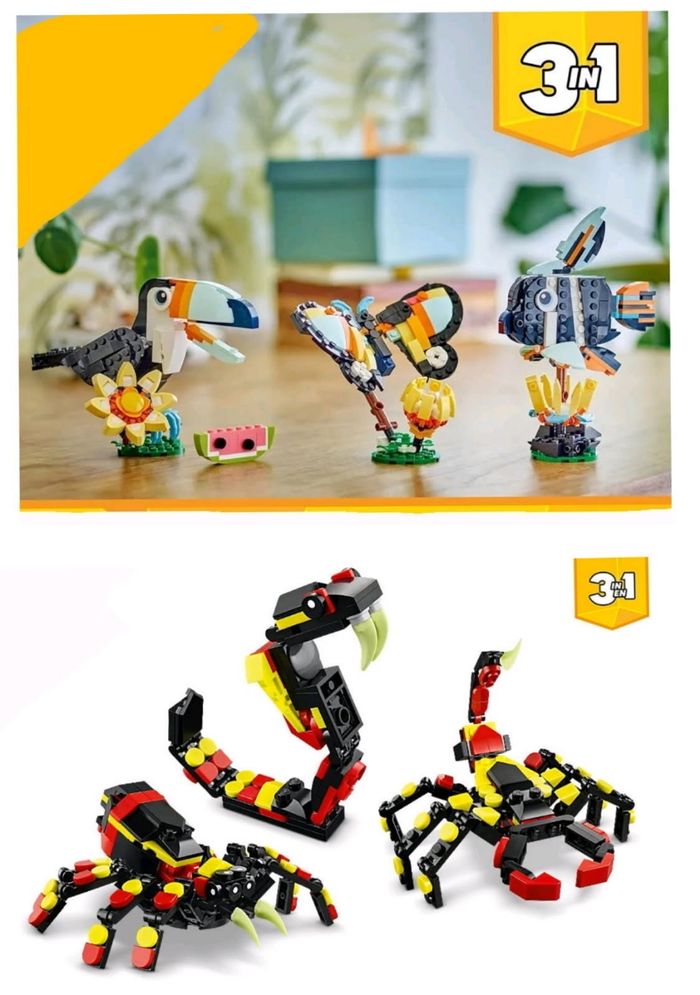 Lego creator le toucan tropical et l'araignée surprenante - photo numéro 2