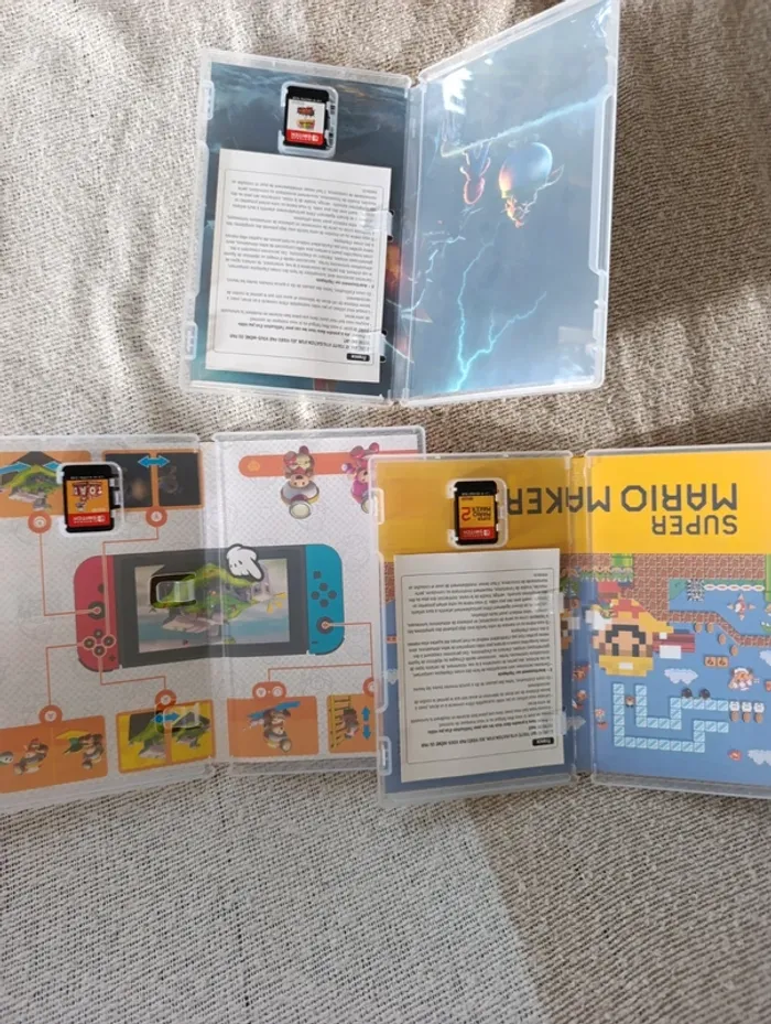 Lot de 3 jeux Mario switch - photo numéro 2