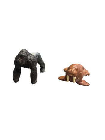 Lot de deux figurines Safari LTD Gorille et morse