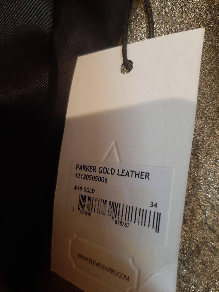 Veste en cuir doré - photo numéro 7