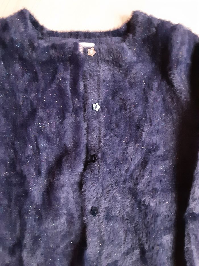 Gilet bleu marine fille 10ans dpam - photo numéro 2