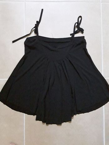 Débardeur noir à nouettes fluide SABA en taille 3 TBE