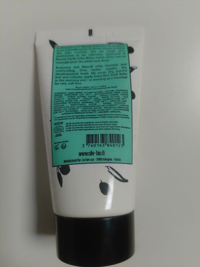 Baume pieds extra riche 50ml neuf Oliv - photo numéro 2