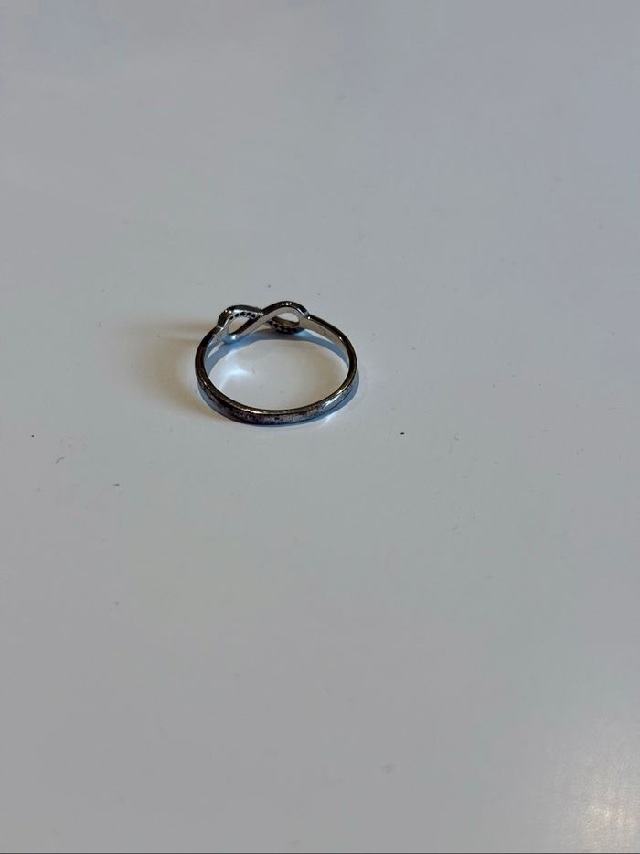 Bague argentée motif infini - Taille 48 - photo numéro 3