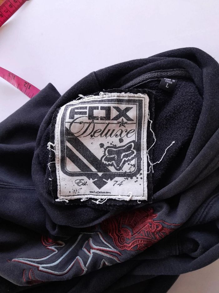 Sweat à capuche vintage fox deluxe - photo numéro 4