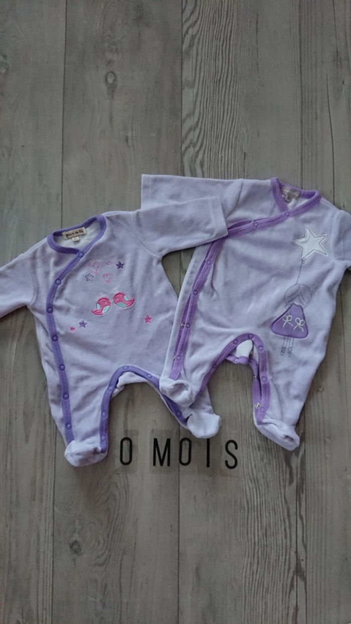 Pijama velours 00 mois