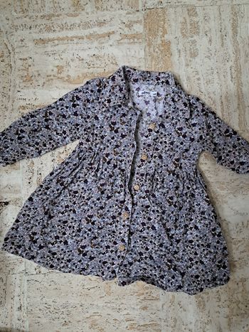 Robe chemise fleuri 24 mois
