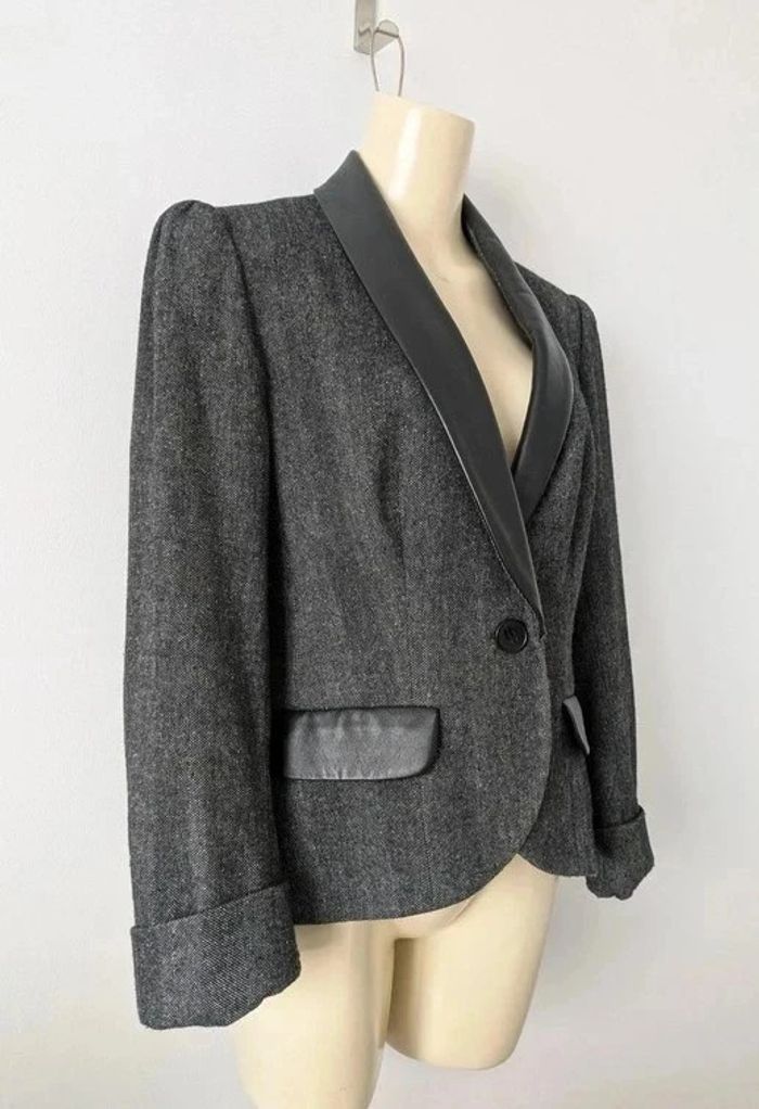 Veste grise et noire - Anne Fontaine - taille 40 - photo numéro 2