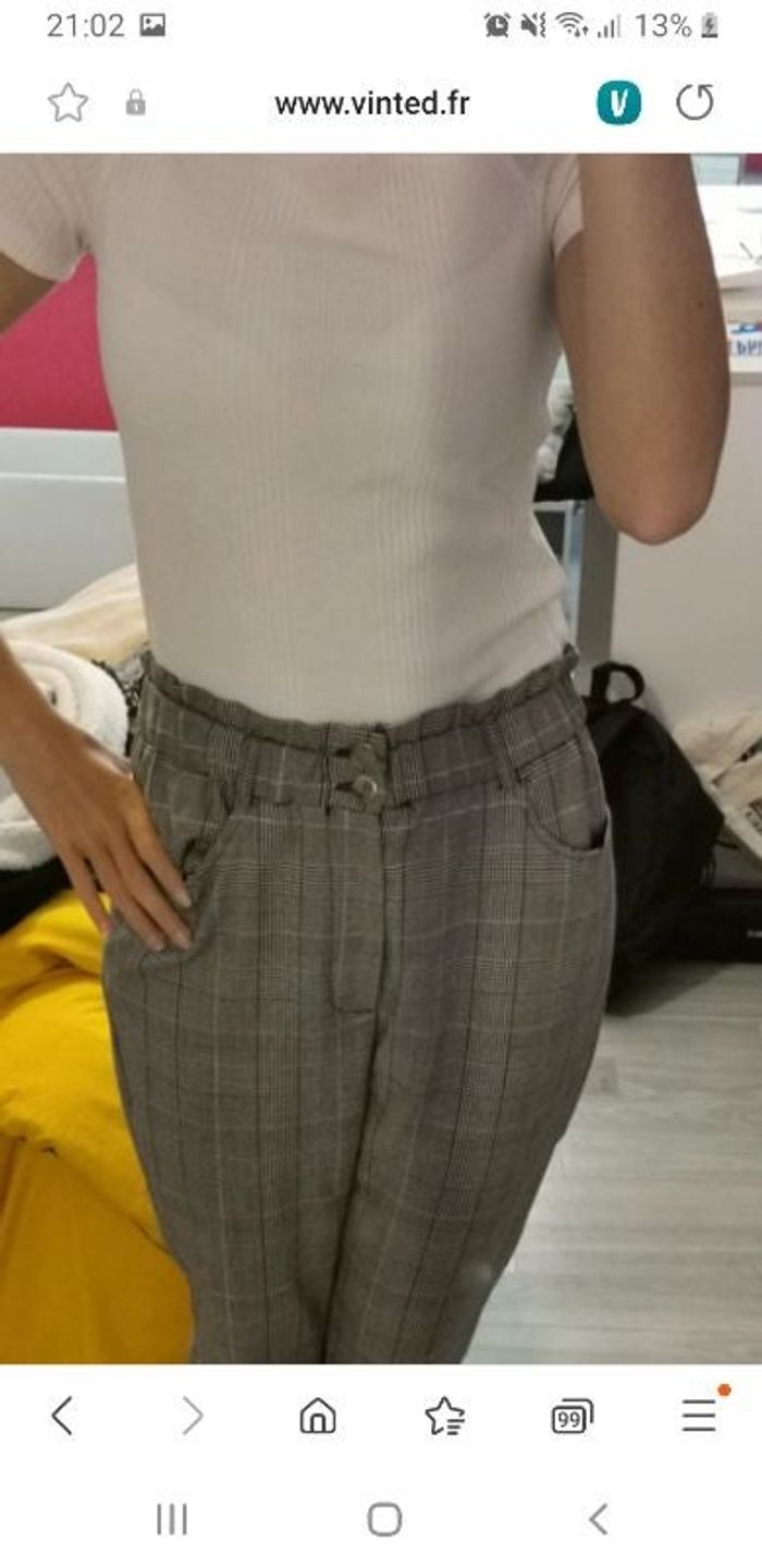 Pantalon à carreaux