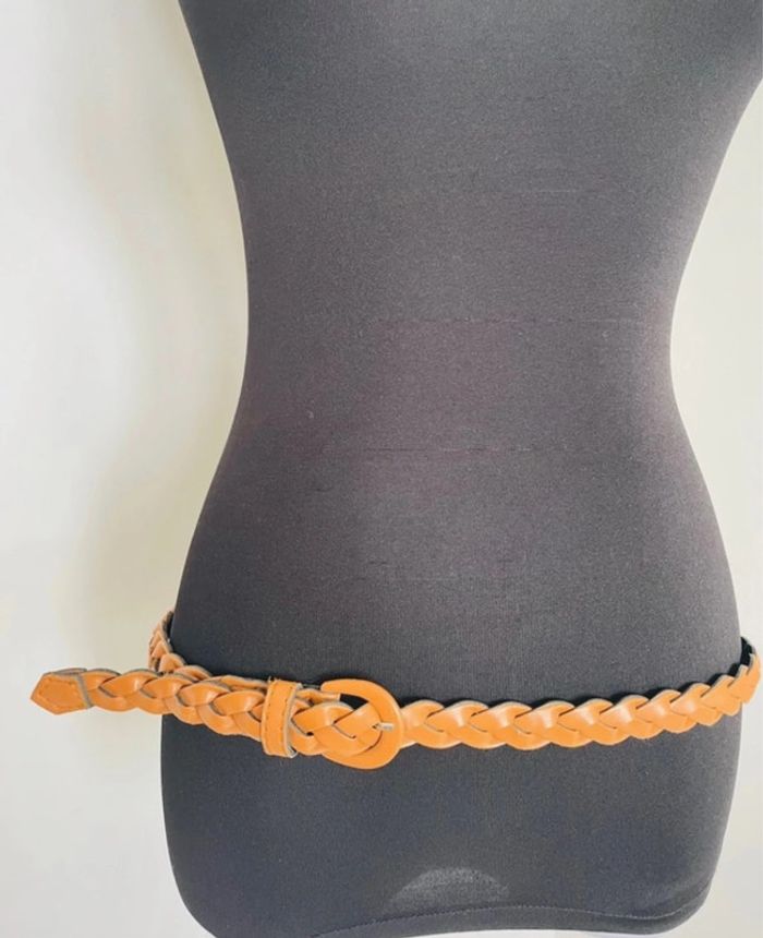 👍 Ceinture Tressée. Marron clair . Ajustable. 36/40. - photo numéro 4