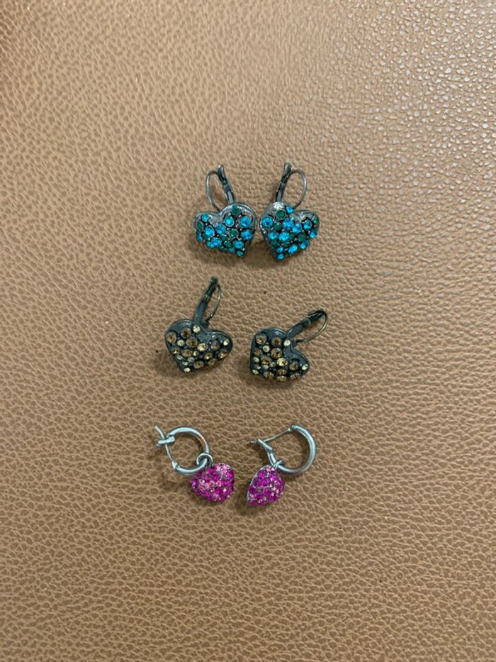 Lot 3 paires BO coeur