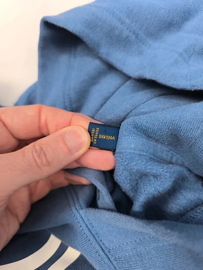 Sweat Polo Ralph Lauren homme bleu taille L capuche bon état - quelques tâches - photo numéro 17