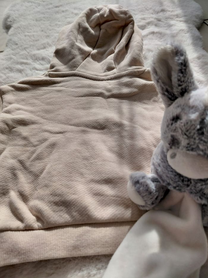 Sweat à capuche beige 3 mois - photo numéro 6
