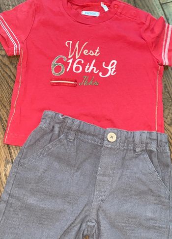 Ensemble T-shirt ikks et short Bout’chou  12 mois