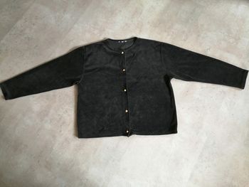 Gilet velours lisse noir