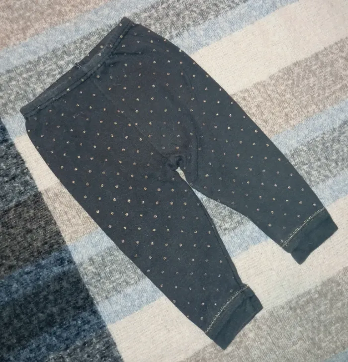 Legging chaud noir à paillettes 6 mois - photo numéro 2