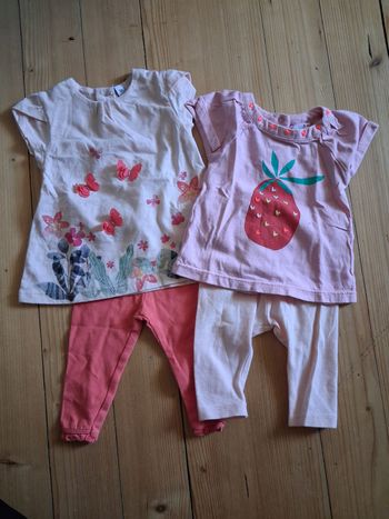 Lot vêtements fille été dans les tons rose