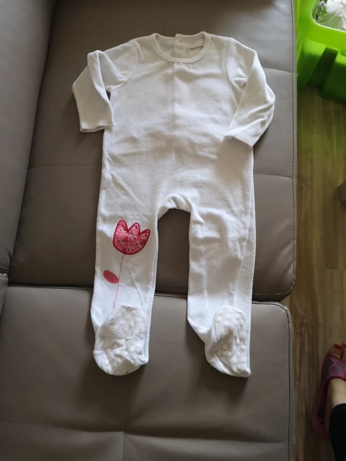 Pyjama velours une pièce blanc vertbaudet 🌷