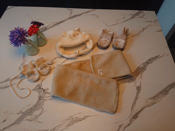 Ensemble bonnet gants chaussons écharpes nounours fille garçon bébé 3 6 mois