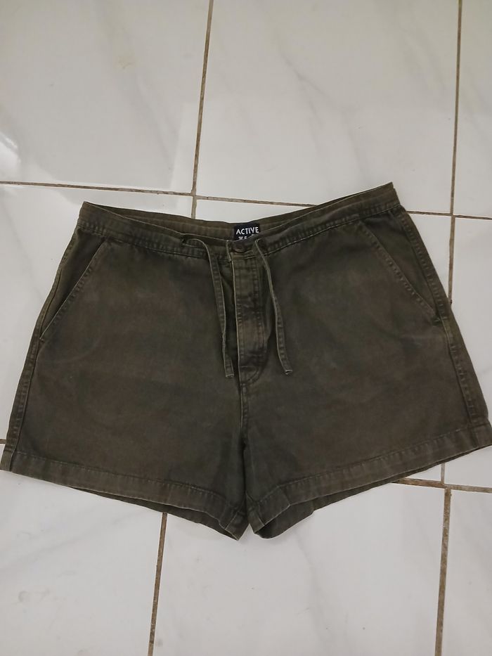 Short d ete femme en coton taille 44 marque active couleur vert fonce - photo numéro 2