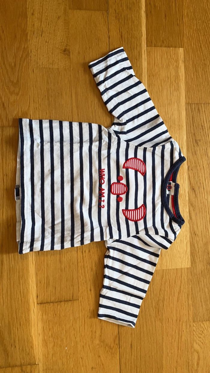 T-shirt 3 mois manches longues obaibi - photo numéro 2