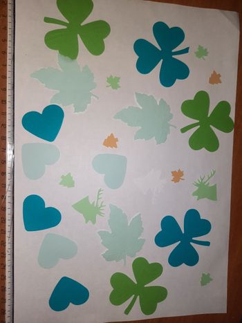 Decoupe papier idéal scrapbooking et décoration  cœur feuilles trèfle cerf lot d