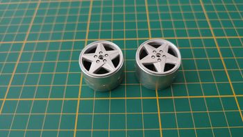 Jantes arrière x2 pièce détachée miniature Burago Ferrari 348 tb 1/18 1/18e 1/18ème #B81