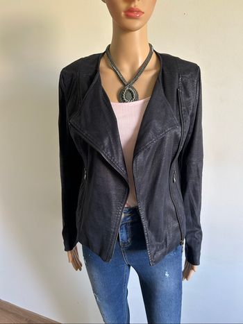 Veste noire bi matière LPB Woman taille S TBE