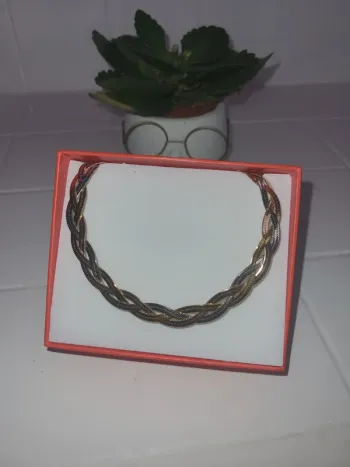 Collier en acier inoxydable trois couleurs