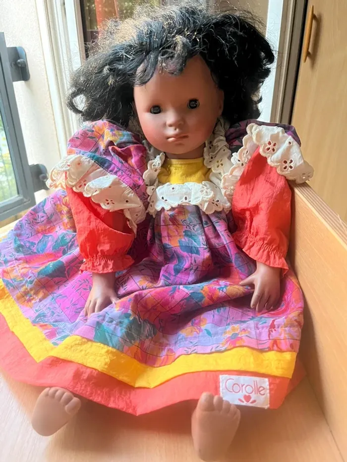 Poupée Corolle Canelle – 52 cm – 1989 – Très bon état – Robe d’origine