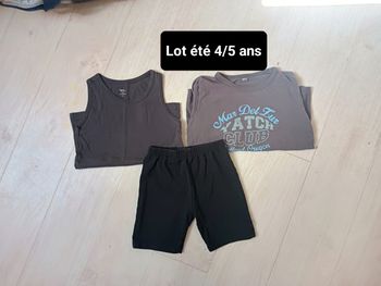 Lot vêtements été garçon 4/5 ans