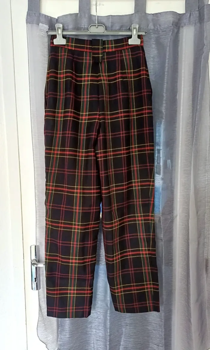 Pantalon écossais taille haute Verdosa taille 36 - photo numéro 5
