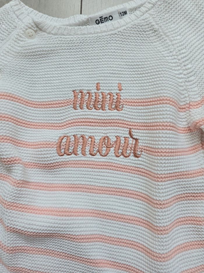 Pull mini amour 12 mois gemo - photo numéro 3