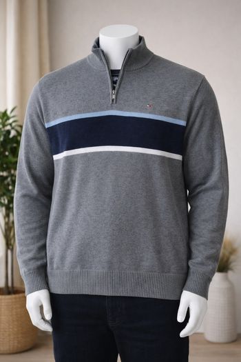 Pull col zippé Tommy Hilfiger Taille XL 