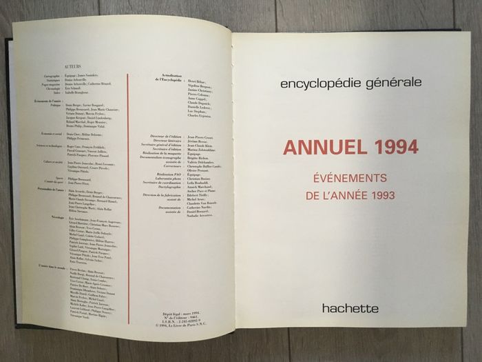 Encyclopedie Hachette 1994 - photo numéro 2