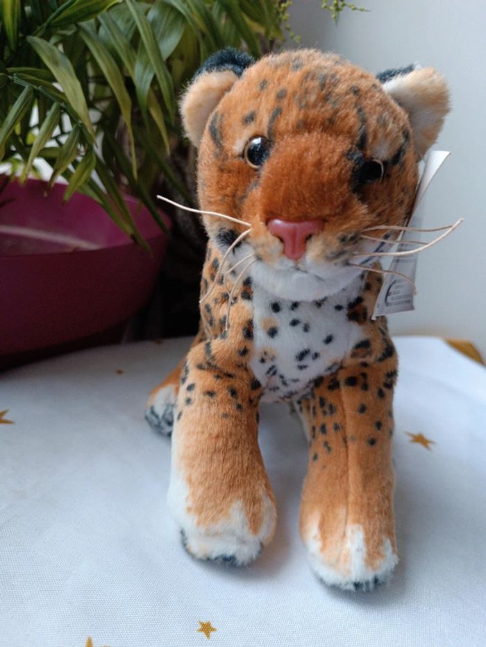 Peluche plush Teddy jaguar animal animaux pet Real bille doho international réaliste small petite - photo numéro 6