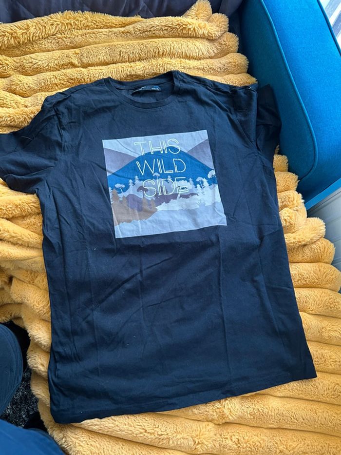 T-shirt noir imprimé