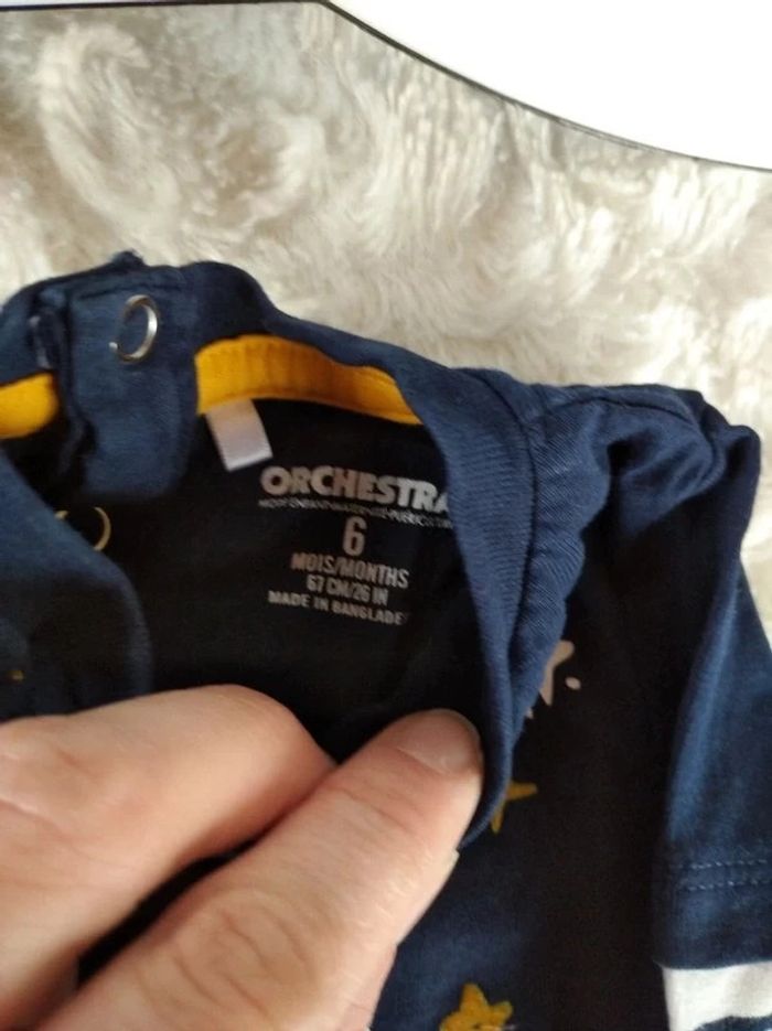 Tee shirt chemise manches longues Garçon 6 mois Espace Planète Satellite étoiles Orchestra - photo numéro 6