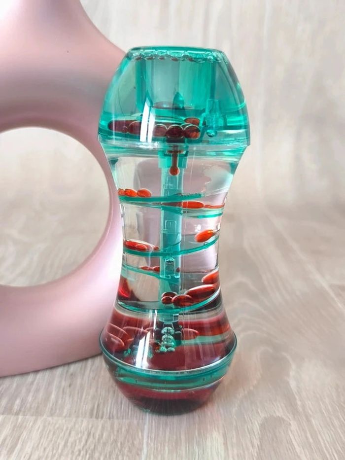 Sablier à huile en spirale apaisant vert et rouge - photo numéro 6