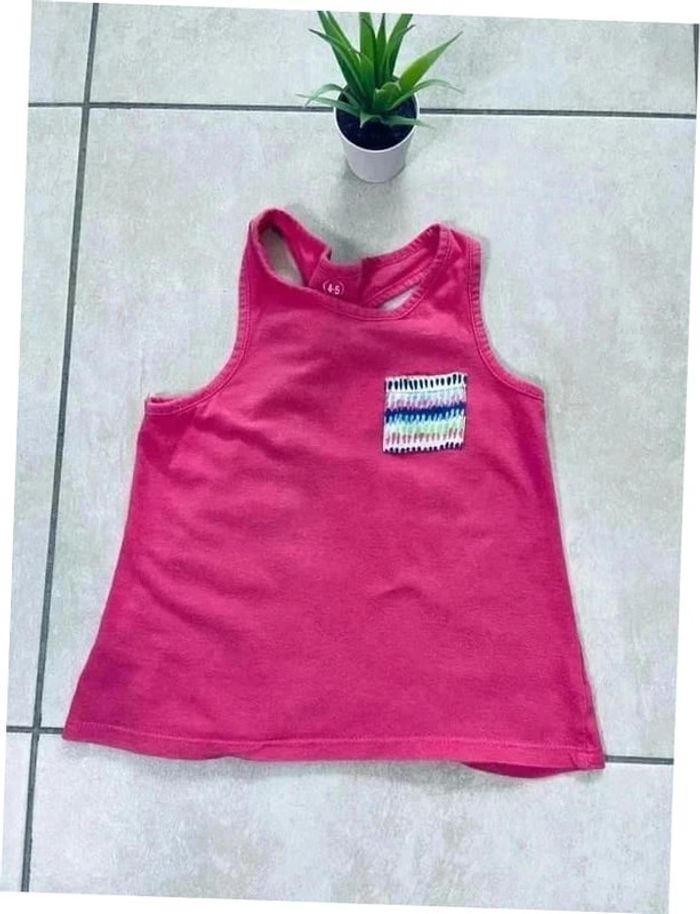 Débardeur 4/5 ans rose en coton