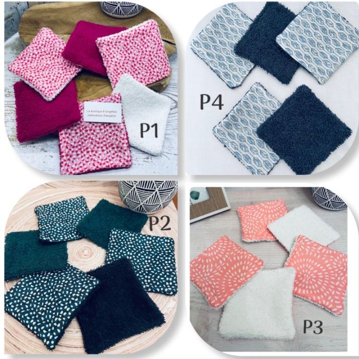Lingettes lavable et réutilisable lot lot de 6
